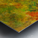 abstract fall leaves acrylic painting  Metal print
