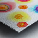 Colorful dots floating watercolor painting Metal print