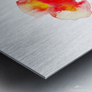 single poppy watercolor painting  Metal print