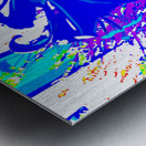 Abstract Blue Lilies                                                                                                                      Metal print