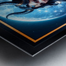 Portrait Of Pyralia The Moonlit Horned Sentinel Stunning AI Concept Art by Xzendor7 Metal print