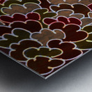 Abstract Brown Oak with Falling Leaves Metal print