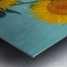 Elegant Post-Impressionist Sunflower Wall Art Metal print