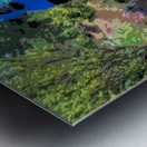 Abstract Cyclist on a Scenic Mountain Trail                                                                                                                      Metal print