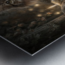 Halloween Cat with Witch Hat Metal print