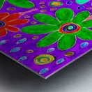  Abstract Vibrant Floral Surprise Metal print