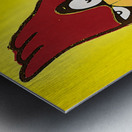 Retro Iowa State Cartoon Art Remix Metal print