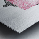 Hamsa Micro-Blessing with a Red Rolled Texture Metal print