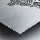 Hamsa Micro-Blessing with a Magen David Metal print