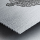 Hamsa Mircro-Blessing with a Heart v2 Metal print