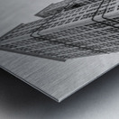 Dallas Commerce And Akard Grayscale Metal print