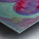 Abstract purple heart acrylic painting  Metal print