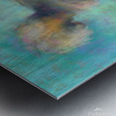 Fluffy longhair cat soft pastels painting Metal print