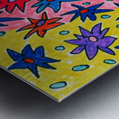 Abstract Colourful Blooms  Metal print