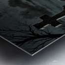 couple at night cemetery Metal print