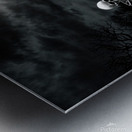 skeleton and girl cemetery Metal print