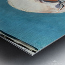 Skull on blue Metal print