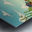 Serene Japanese Garden Scene Metal print