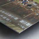 Babe Ruth at Bat Mixed Media Painting Metal print