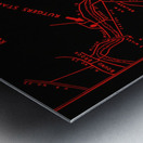 Vintage 1970s Rutgers Stadium Map Art Metal print