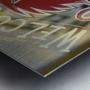 1950s Arkansas Razorback Painted in Window Metal print