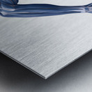 Cobalt Sprint — Muscular Anatomy in Motion Metal print