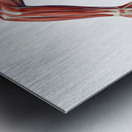 Power in Motion — Female Runner Muscular Anatomy Metal print