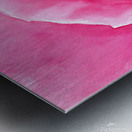 Pink Rose close up watercolor painting  Metal print