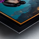 Baroque Beauty Valeriana Corvus Portrait Illustration Mesmerizing AI Concept Art by Xzendor7 Metal print