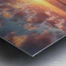 Serene Sunset Beach Scene with Seashells and Gentle Waves – Calming Ocean Wall Art Metal print