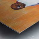 Black headed gull at the sandy beach Metal print