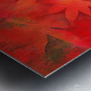 Maple on fire haiku Metal print