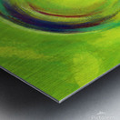 A cup of green tea acrylic painting Metal print