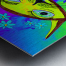 Abstract Colourful Cosmic Cat Metal print