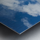 American Flag Against Clouds and Blue Sky - Utah Metal print