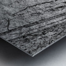 Vintage Concord One Room Schoolhouse Grayscale Metal print