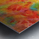 Two cats under a colorful sky Metal print