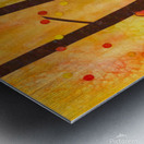 Birds in an autumn forest paper collage Metal print