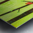 Birds in a spring forest paper collage Metal print