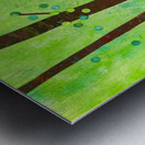 Birds in a summer forest paper collage Metal print