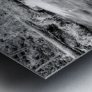 Autumn Cascades At Ozarks Greer Spring Grayscale Metal print