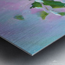 Robin with holly and winterberries acrylic painting Metal print