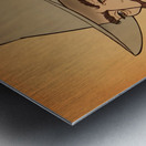 Throwback Oklahoma State Pistol Pete Cartoon Mascot Art Metal print