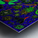 Abstract Dark Florals Metal print