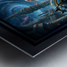 Mylara Wynthra Riding Nyxarion In Gryndorium Captivating AI Concept Art by Xzendor7 Metal print