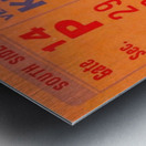 1966 Auburn vs. Kentucky Football Ticket Art Metal print