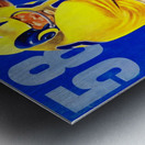 1958 LA Rams Football Yearbook Cover Art Metal print