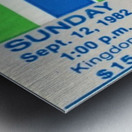 1982 Cleveland Browns vs. Seattle Seahawks Ticket Art Metal print