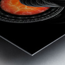 Trilia Red Nebula Fractal Portrait BLKGS Orange Sun Metal print