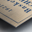 1921 Basketball Schedule Art  Metal print